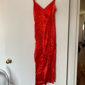 Helmut Lang res ruched slip dress size 2